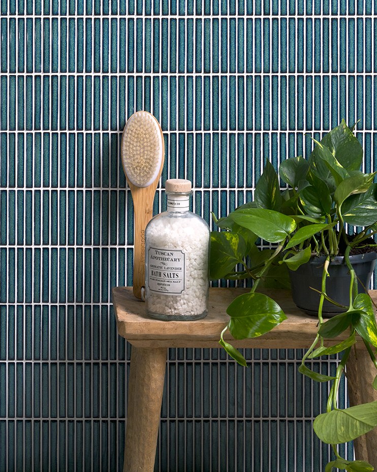Ca’ Pietra Bamboo Porcelain Mosaic Verdigris — official gallery image 10