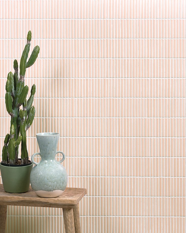 Ca’ Pietra Bamboo Porcelain Mosaic Blush — official gallery image 5