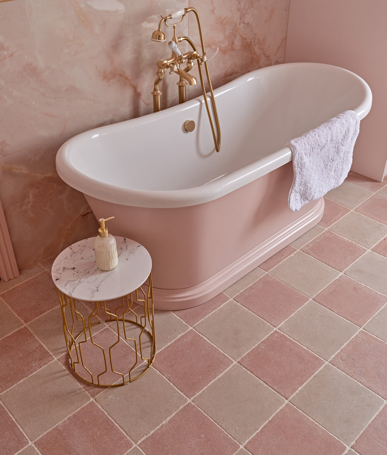 Ca’ Pietra Reform Composite Stone Tumbled Salmon Pink — official gallery image 5