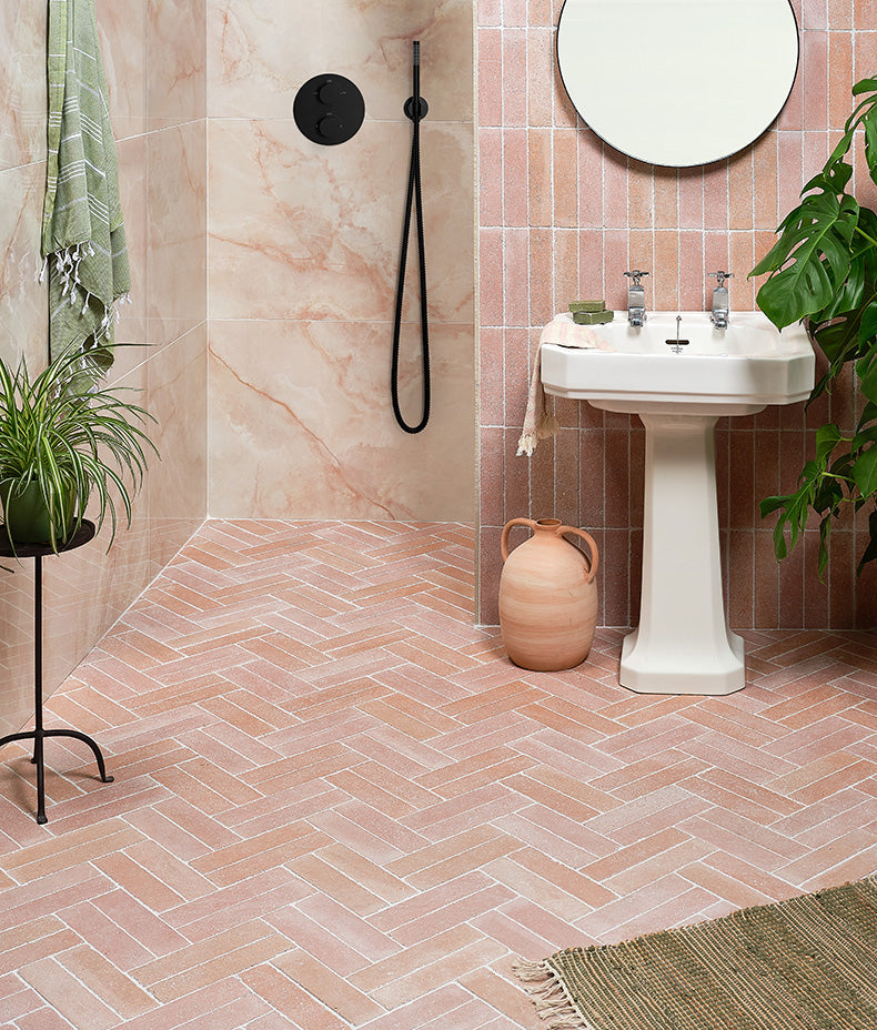 Ca’ Pietra Reform Composite Stone Tumbled Salmon Pink — official gallery image 1