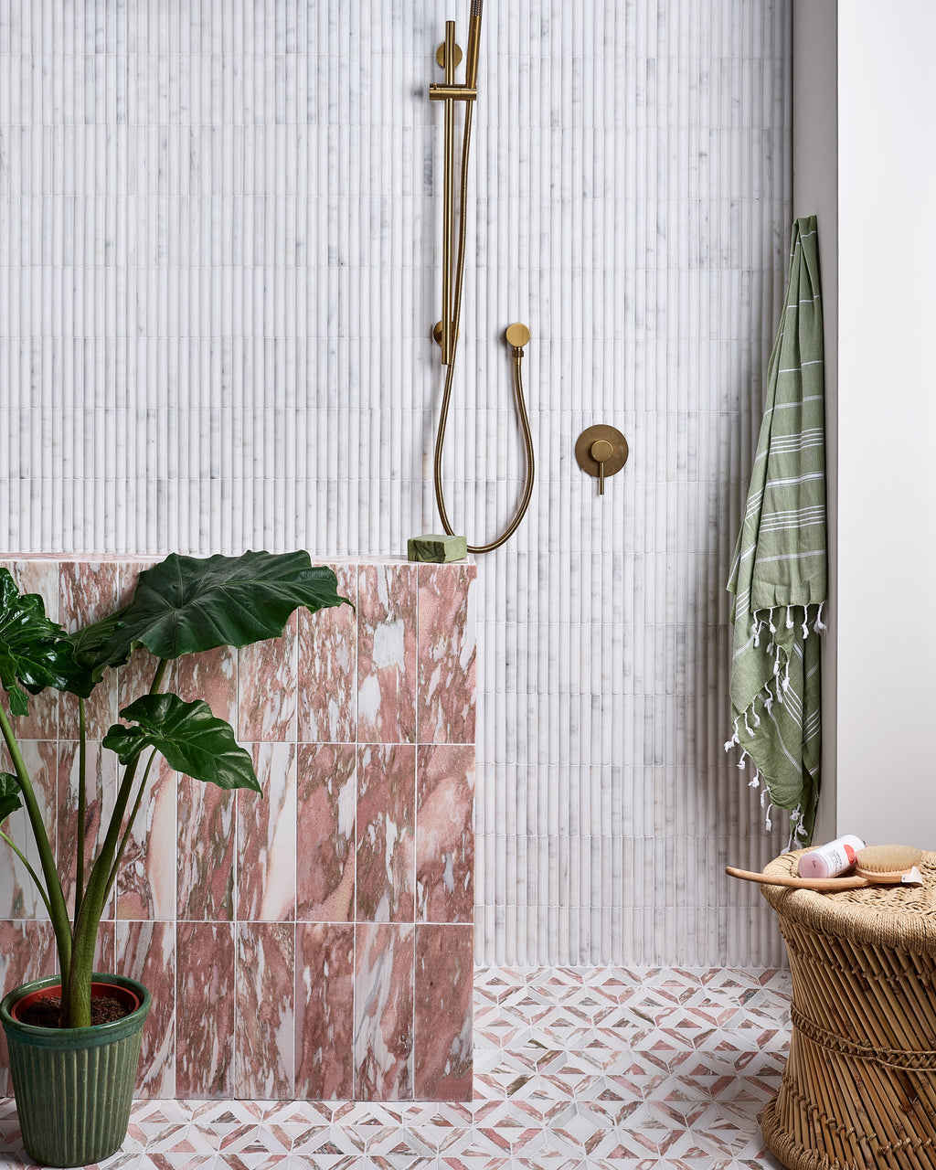 Ca’ Pietra Zen Marble Honed Finish Reed Mosaic — official gallery image 13