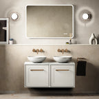 Crosswater Infinity 1000 Furniture Unit with Worktop in White Gloss with Carrara Marble Effect worktop