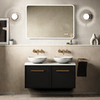 Crosswater Infinity 1000 Furniture Unit with Worktop in Matt Black with Polar White worktop