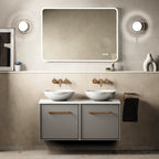 Crosswater Infinity 1000 Furniture Unit with Worktop in Storm Grey with Polar White worktop