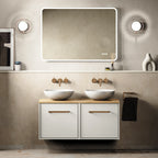 Crosswater Infinity 1000 Furniture Unit with Worktop in White Gloss with Windsor Oak worktop