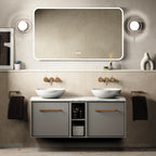 Crosswater Infinity 1200 Furniture Unit with Worktop in Storm Grey with Carrara Marble Effect worktop
