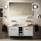 Crosswater Infinity 1200 Furniture Unit with Worktop in Matt White with Carrara Marble Effect worktop