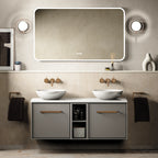 Crosswater Infinity 1200 Furniture Unit with Worktop in Storm Grey with Polar White worktop