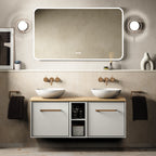 Crosswater Infinity 1200 Furniture Unit with Worktop in Matt White with Windsor Oak worktop