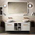 Crosswater Infinity 1400 Furniture Unit with Worktop in White Gloss with Polar White worktop