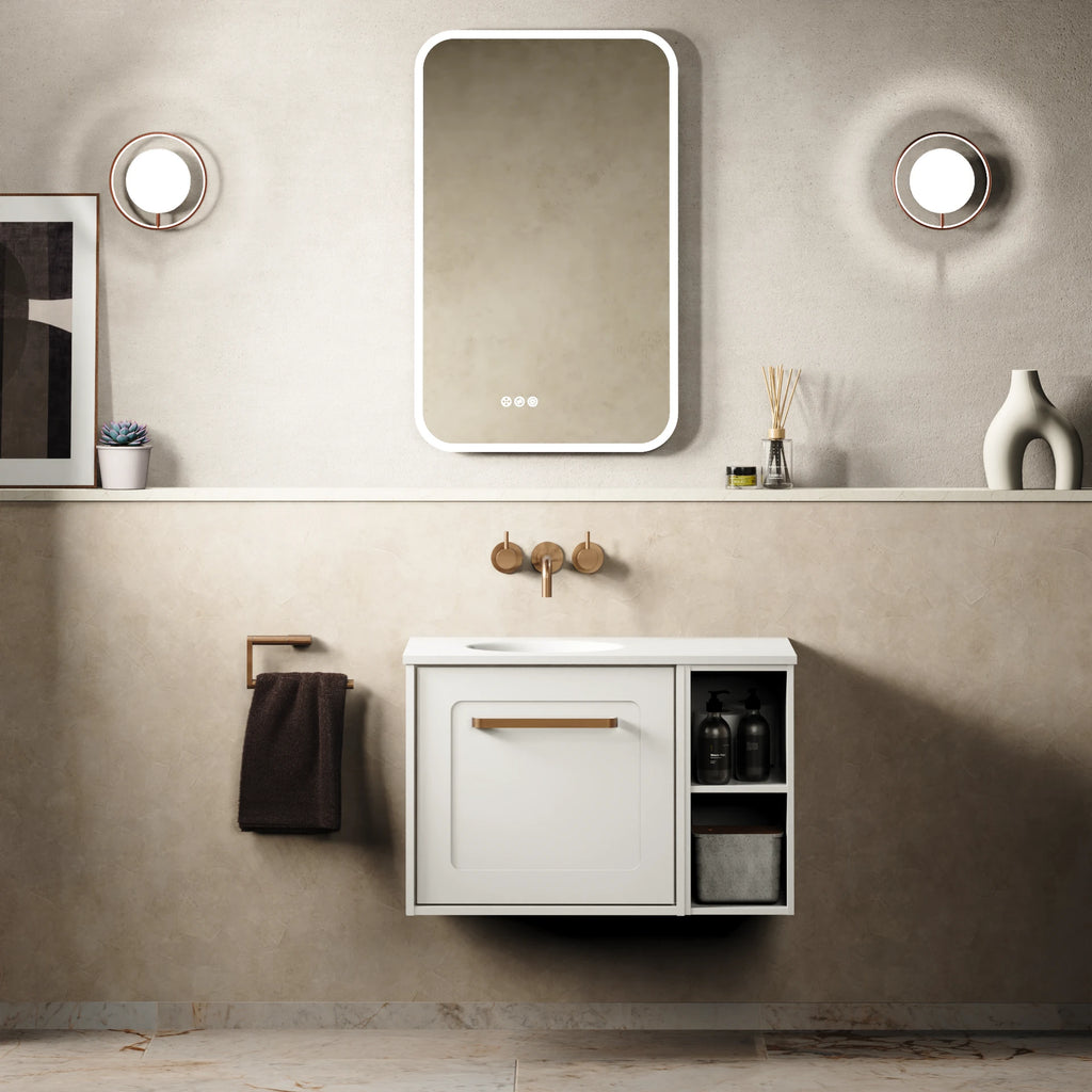 Crosswater Infinity 700 Furniture Unit with Basin in White Gloss, Left Hand basin