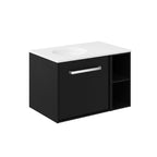 Crosswater Infinity 700 Furniture Unit with Basin in Matt Black, Left Hand basin