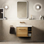 Crosswater Infinity 700 Furniture Unit with Basin in Windsor Oak, Left Hand basin