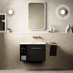 Crosswater Infinity 700 Furniture Unit with Basin in Matt Black, Right Hand basin