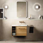 Crosswater Infinity 700 Furniture Unit with Basin in Windsor Oak, Right Hand basin