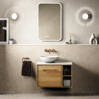 Crosswater Infinity 700 Furniture Unit with Worktop in Windsor Oak with Polar White worktop