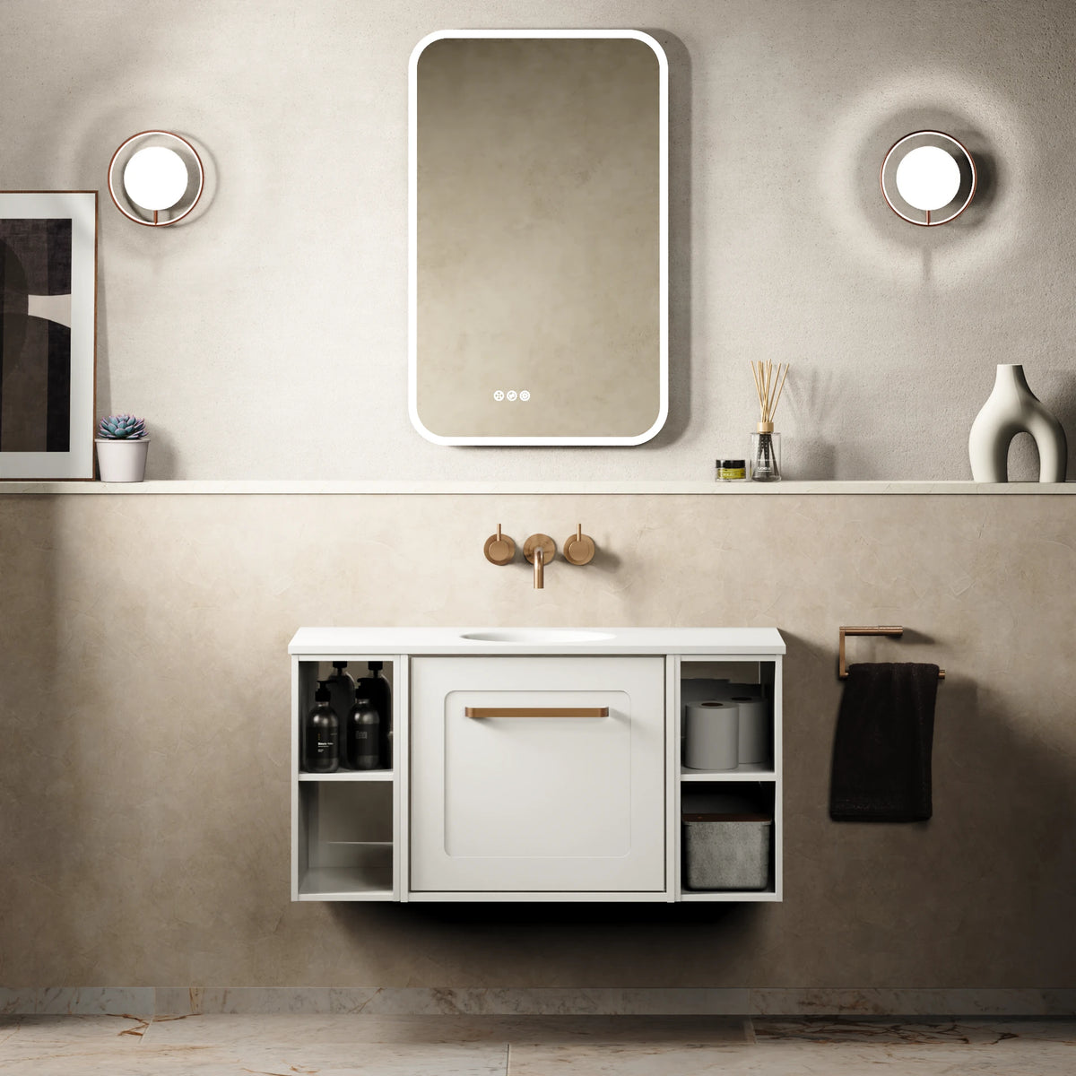 Crosswater Infinity 900 Furniture Unit with Basin in White Gloss