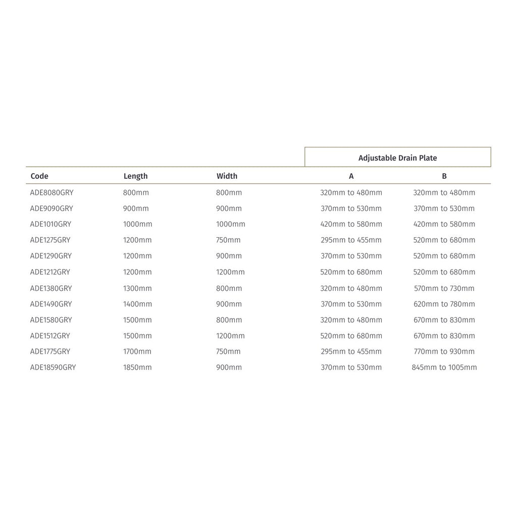 impey aqua dec easyfit 6 size table