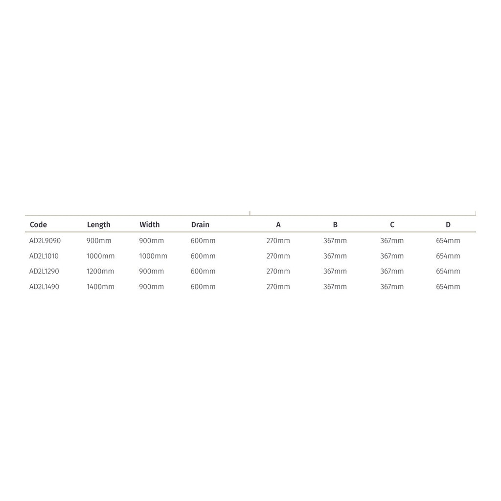 Impey aqua dec linear 2 6 size table