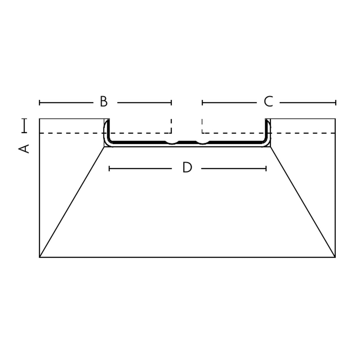 Impey aqua dec linear 3 5 technical drawing