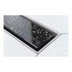 Impey linear drain black metallic glass