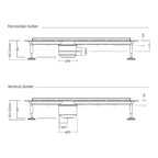 Impey linear drain technical drawing