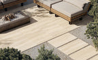 Coem Incisa Aurea gresX2 20mm outdoor porcelain paving, laid installation