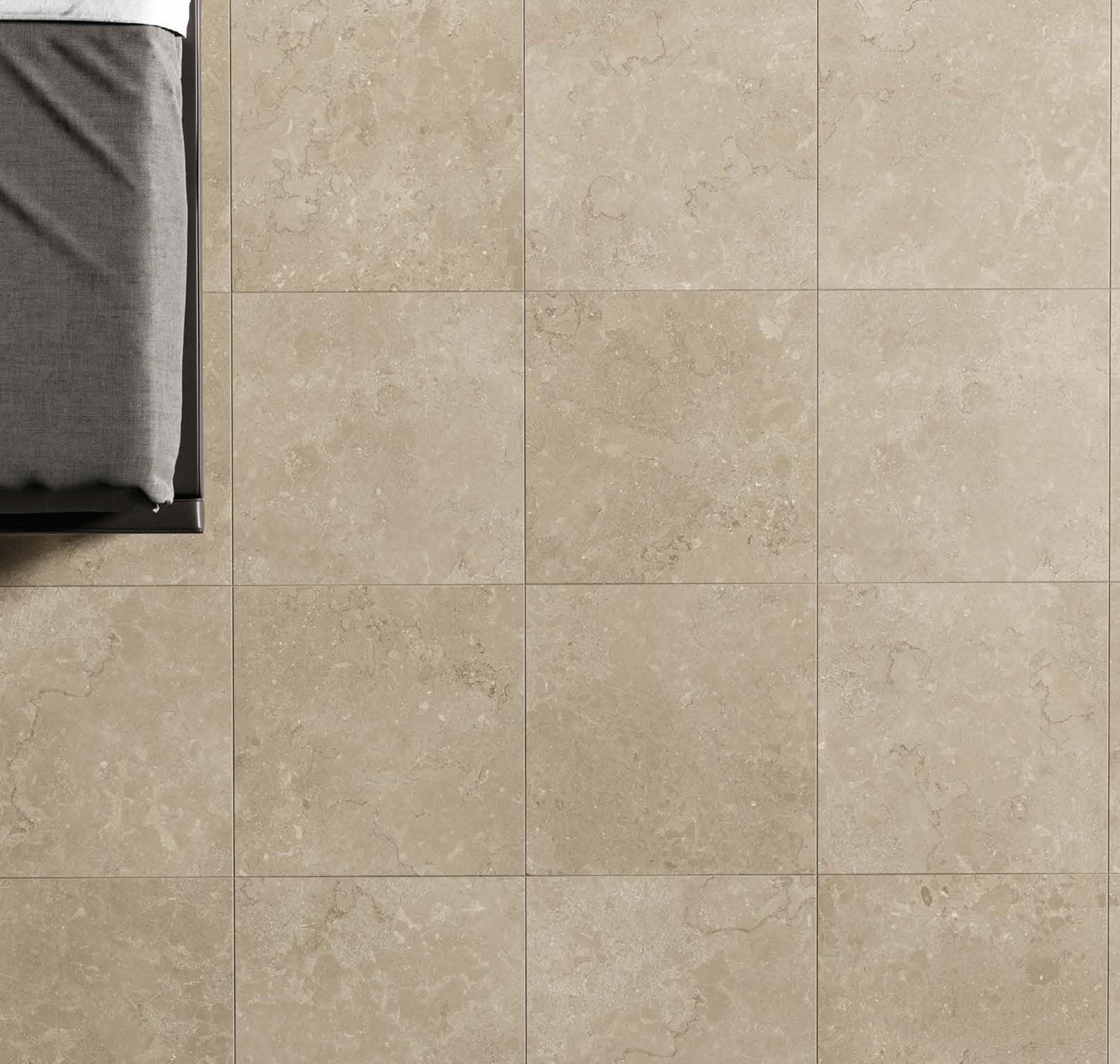COEM Lagos Limestone-Effect sand 60x60 bedroom lifestyle