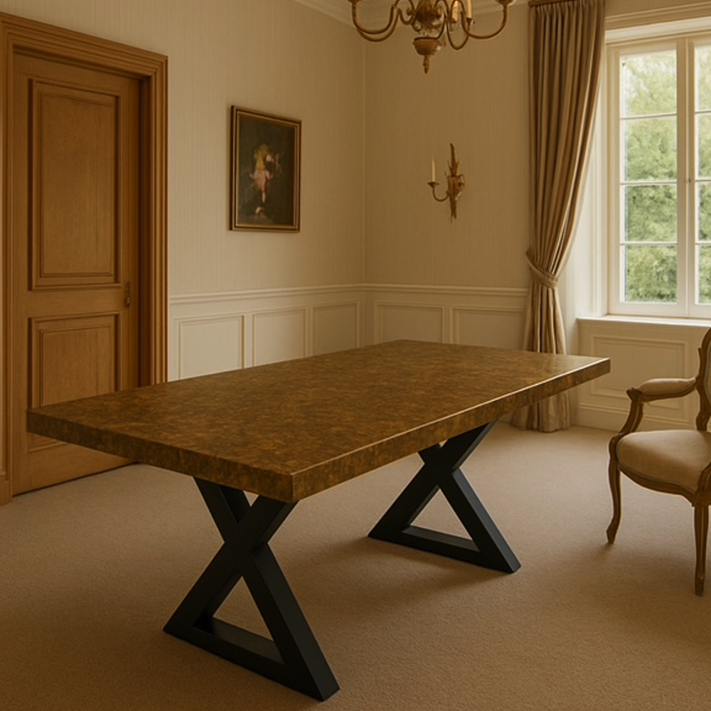 Radcliffe & Moreton Bespoke Liquid Metal Table Leopard Brass Collection ( Various Sizes )