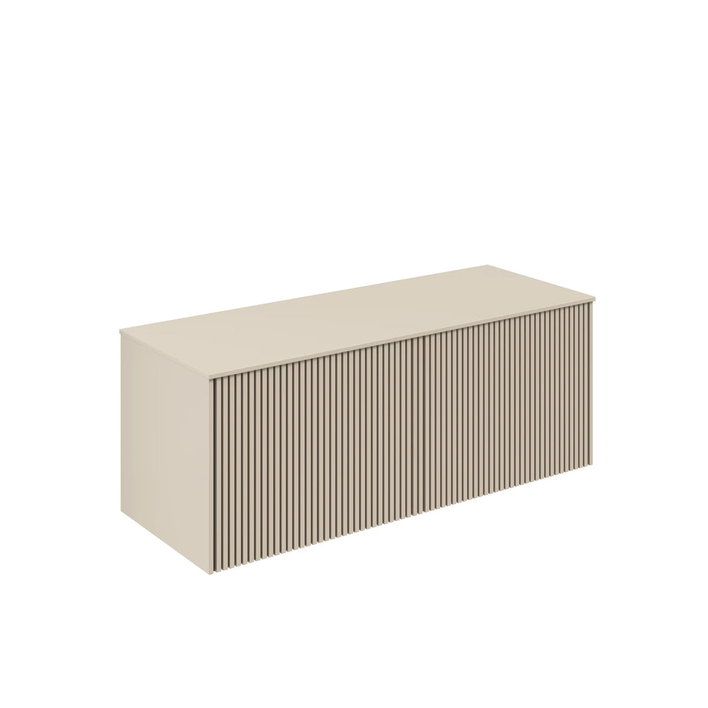 Crosswater Limit 1200 Double Drawer Unit with Worktop in Warm Stone