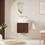 Crosswater Limit 500 Wall Hung Drawer Unit with Worktop in Royal Walnut with Gold Vein Estatuario worktop