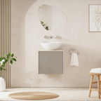 Crosswater Limit 500 Wall Hung Drawer Unit with Worktop in Warm Stone with Matching Warm Stone worktop