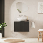 Crosswater Limit 700 Wall Hung Drawer Unit with Worktop in Steelwood with Matching Steelwood worktop
