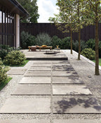 Coem Loire Grigio gresX2 20mm outdoor porcelain paving, laid installation