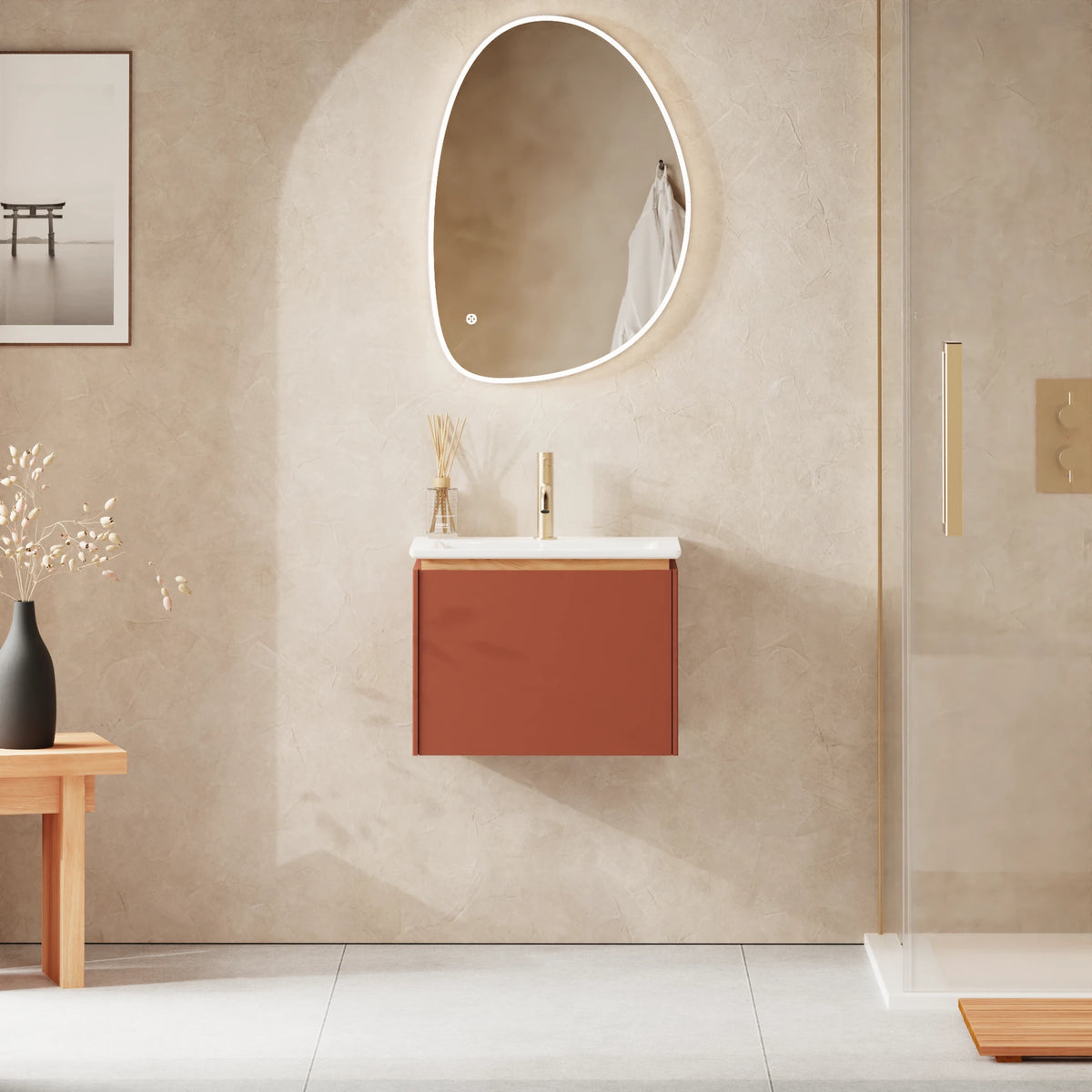 Crosswater Mada 500 Drawer Unit with Basin in Soft Clay, 1 Tap Hole