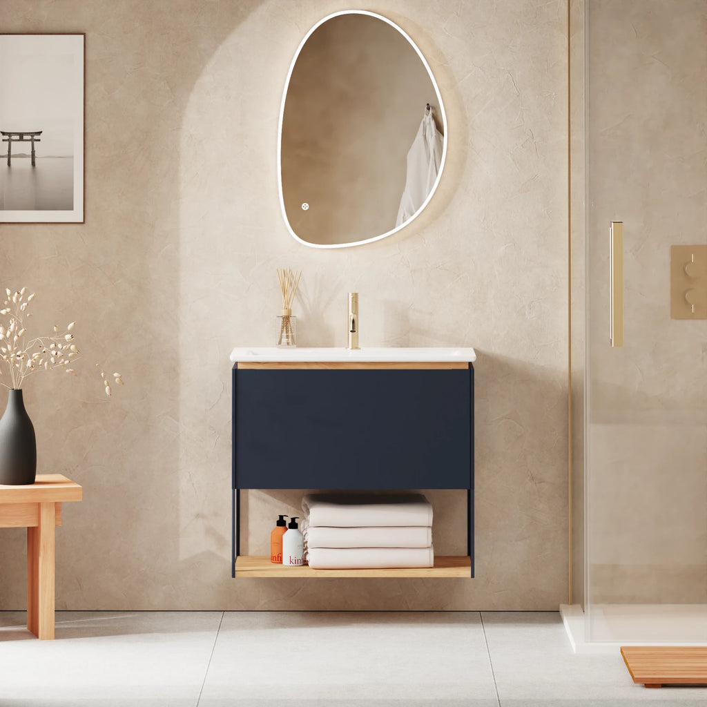 Crosswater Mada Shelf and Frame 700mm in Deep Indigo Blue