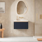 Crosswater Mada 700 Drawer Unit with Basin in Deep Indigo Blue, No Tap Hole