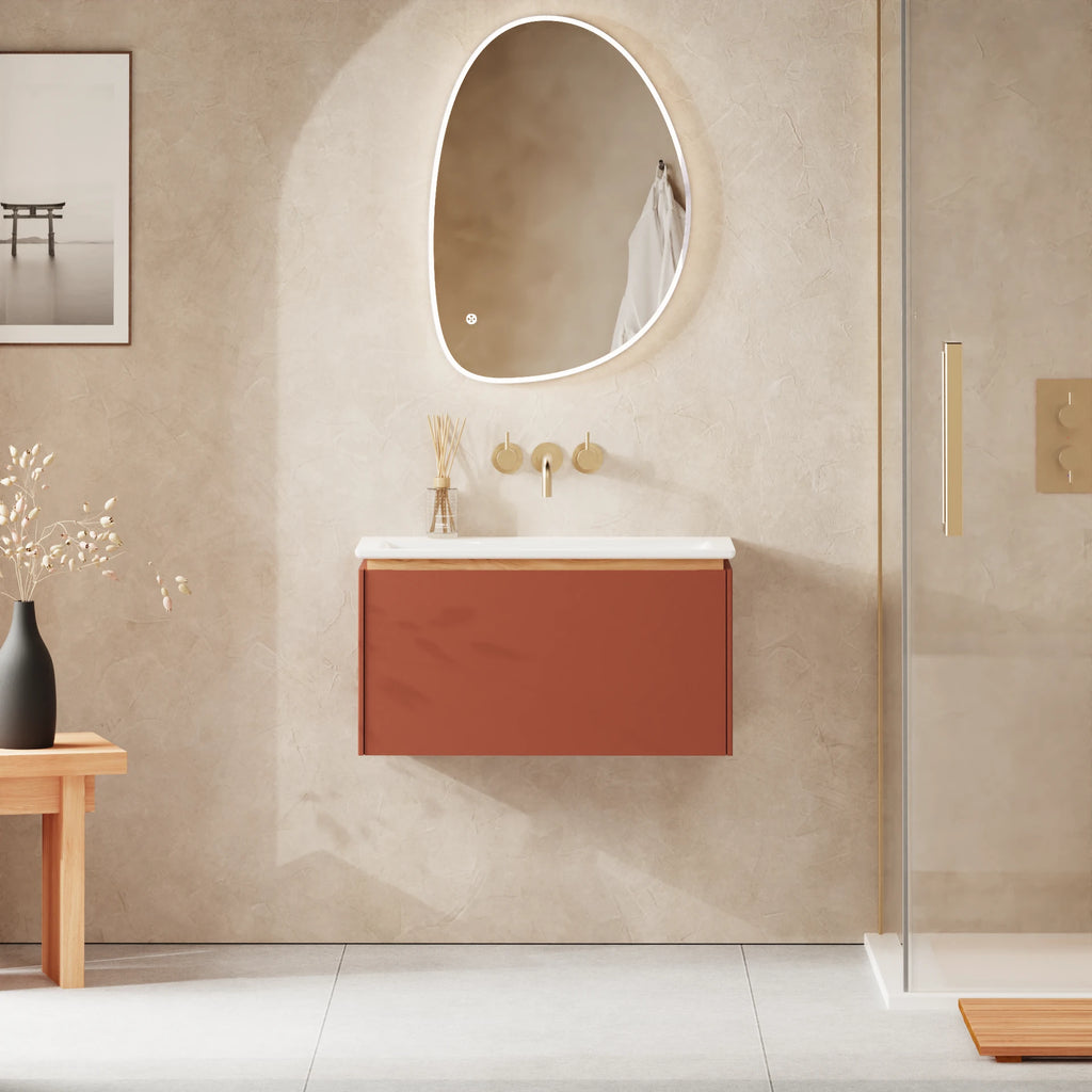 Crosswater Mada 700 Drawer Unit with Basin in Soft Clay, No Tap Hole