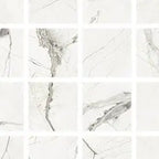 Fioranese Marmorea Intensa Bianco Luce mosaico 5x5 swatch