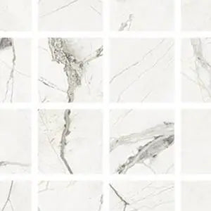 Fioranese Marmorea Intensa Bianco Luce mosaico 5x5 swatch
