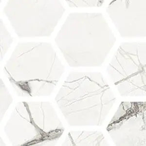 Fioranese Marmorea Intensa Bianco Luce mosaico exa swatch