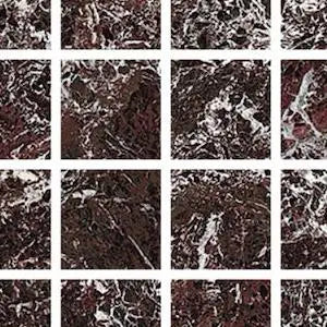 Fioranese Marmorea Intensa Rosso Levanto mosaico 5x5 swatch