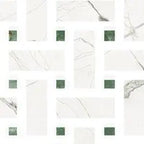 Fioranese Marmorea Intensa Bianco Luce mosaico weave swatch