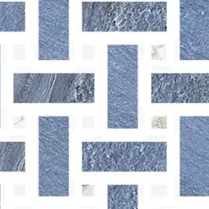 Fioranese Marmorea Intensa Azul Bahia mosaico weave swatch