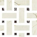 Fioranese Marmorea Intensa Venato Caramel mosaico weave swatch