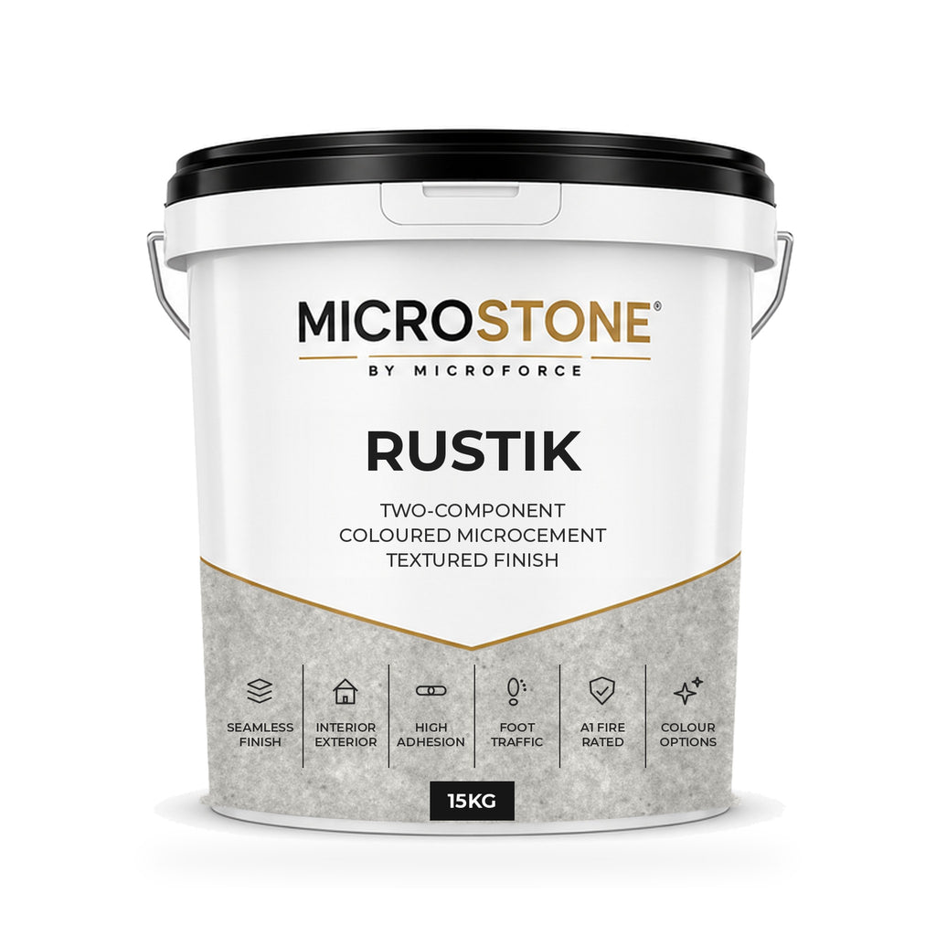 Microforce Rustik Textured Microcement 15 kg (60 Colours) – Microstone pack