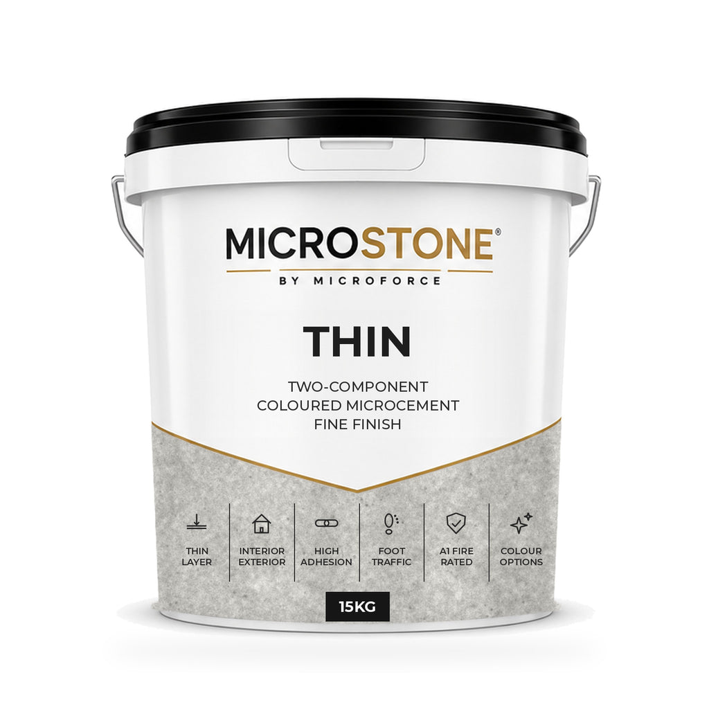 Microforce Thin Microcement 15 kg (60 Colours) – Microstone pack