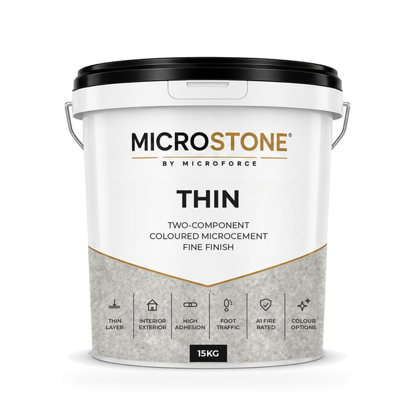 Microforce Thin Microcement 15 kg (60 Colours) – Microstone pack
