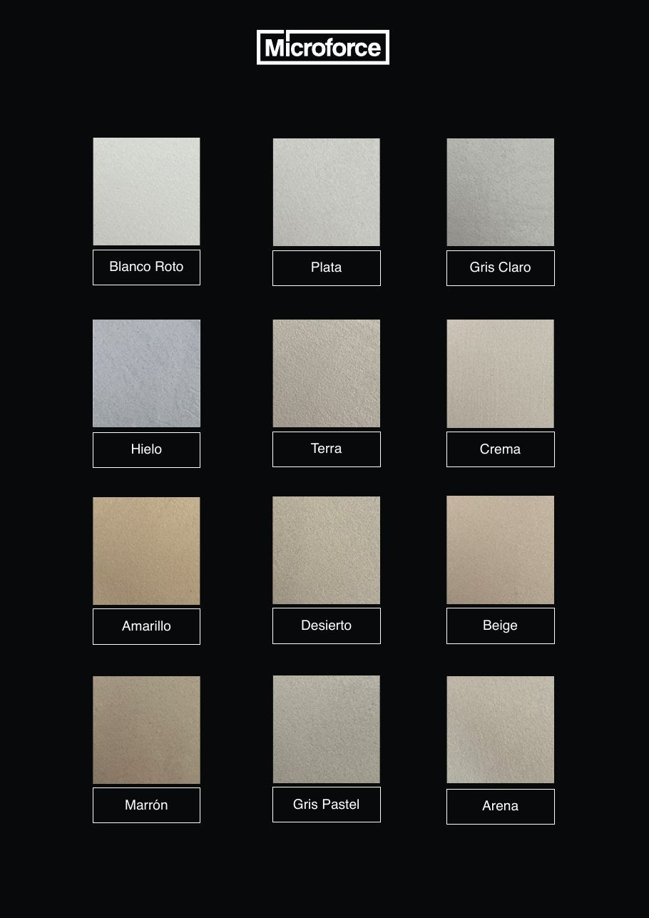 Microlime Natural Lime Microcement colour chart