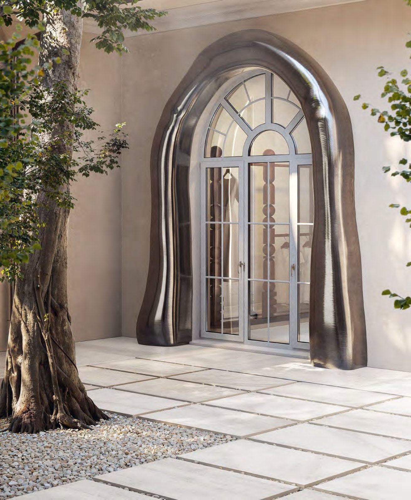 Coem Milano Sublime Puro gresX2 20mm outdoor porcelain paving, laid installation